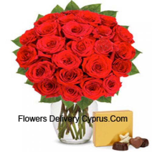 30 Rosas Rojas con Chocolates Importados