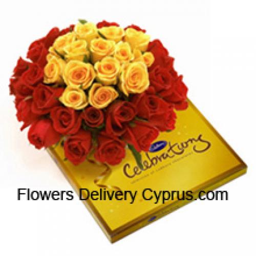 36 Rosas con Chocolates Variados Cadbury