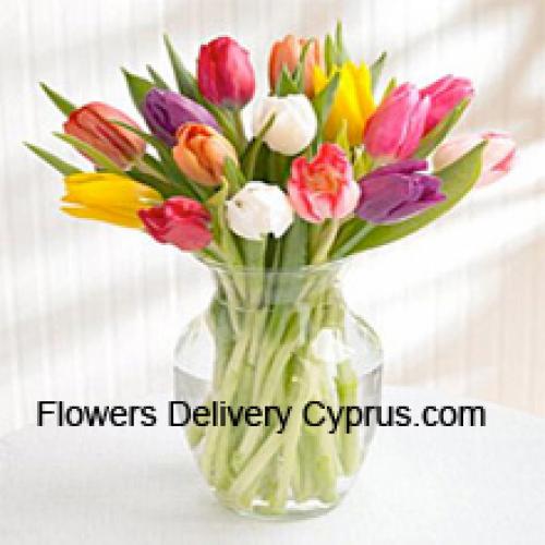 Beautiful Assorted Tulips in Vase