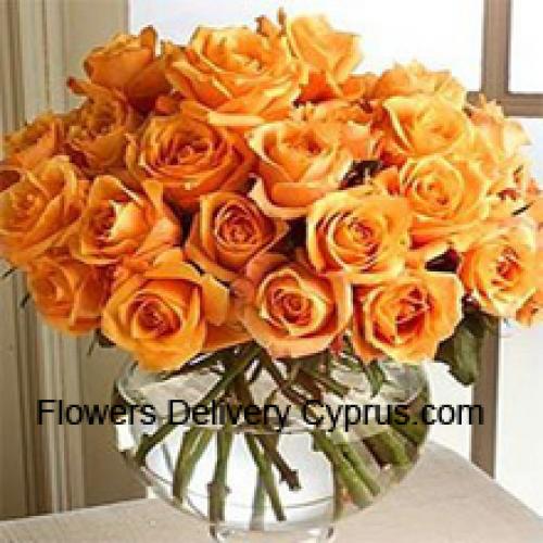 24 Pretty Orange Roses