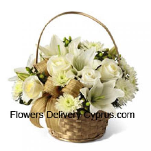 Boeket van Assortiment Witte Bloemen