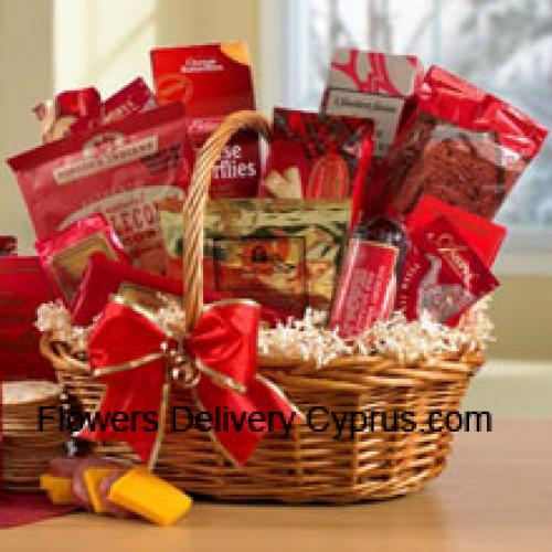 Charming Gourmet Basket of Snacks